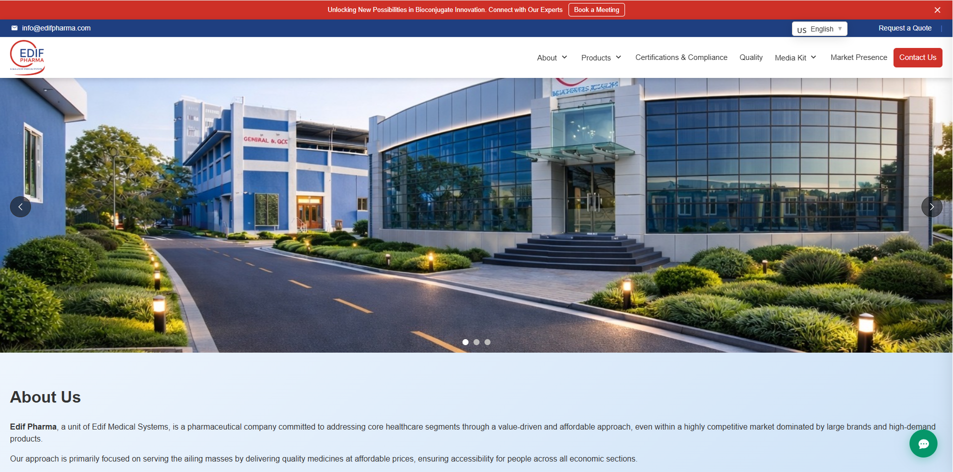 Edif Pharma Website