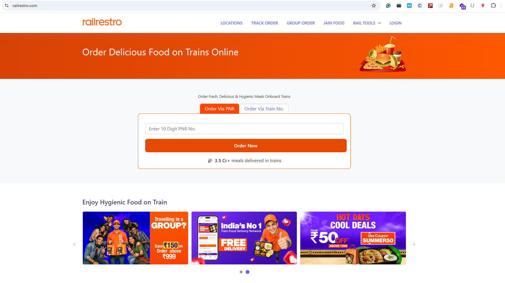 RailRestro Website