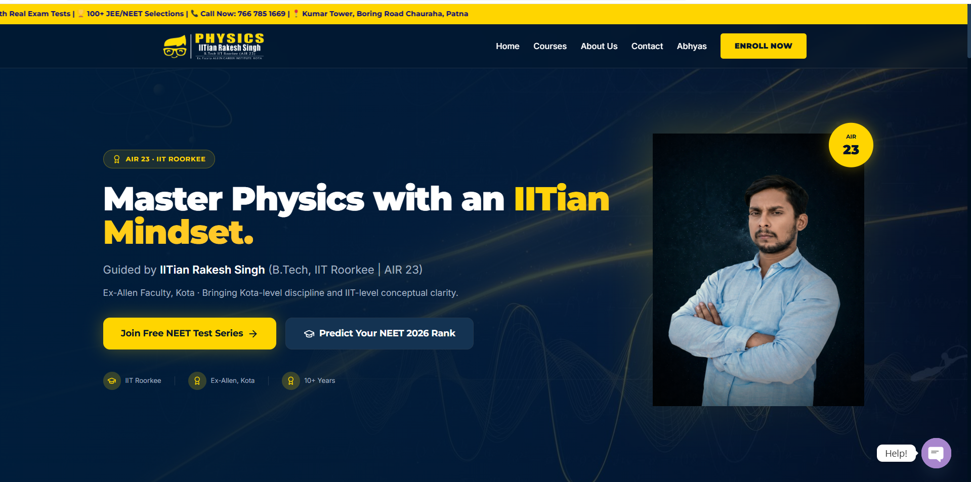 IITian Rakesh Singh Website